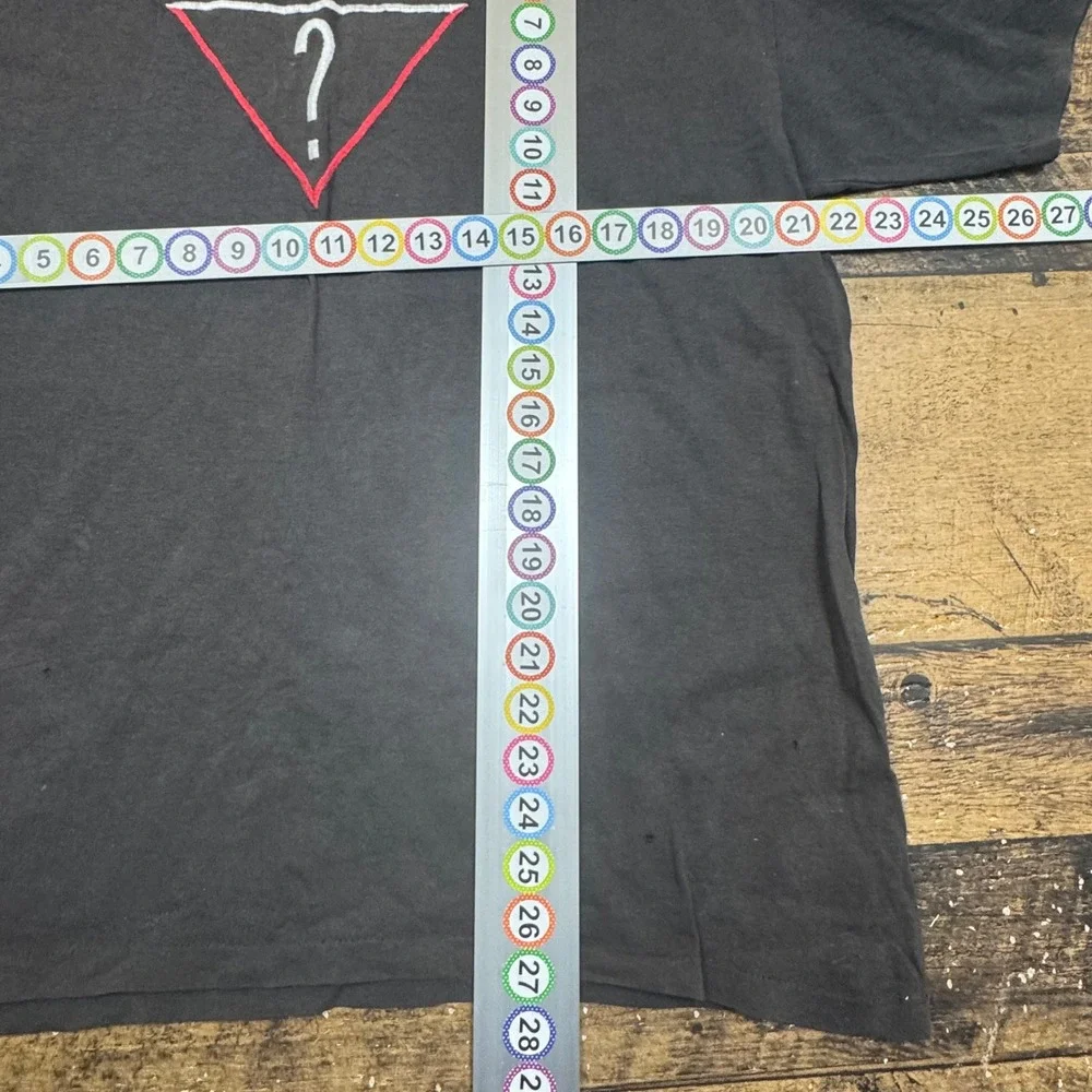 Vintage Guess by Georges‎ Marciano T Shirt Mens One Size Black Cotton Logo Tee - Picture 11 of 13